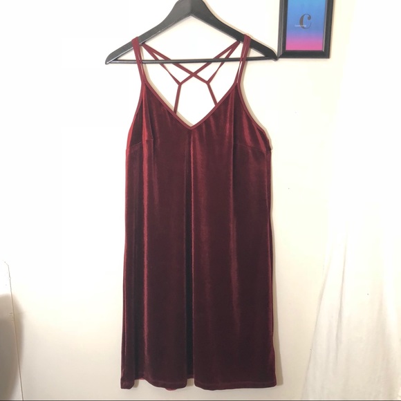 Topshop Dresses & Skirts - 💥Sale! Topshop Velvet Strappy Dress